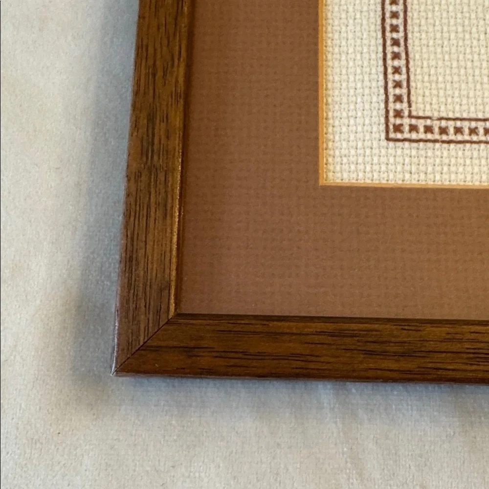 Adorable Framed Sports Quote Cross-Stitch Wall Art